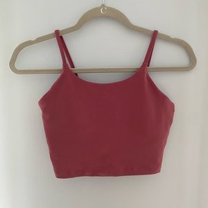 Pink Longline Sports Bra
